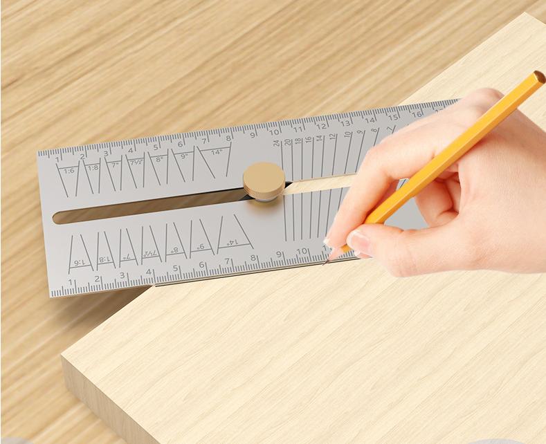 Adjustable Slope Gauge Stainless Steel Angle Gauge Woodworking Angle Ruler Newly Upgraded Woodworking Tool