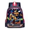 Cute Car Print Boys Backpack Large Capacity Comfortable Breathable Nylon School Bag