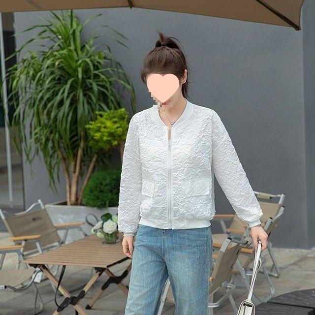 Women's Petite Korean Style Baseball Jacket - Early Autumn Casual Outerwear 2025