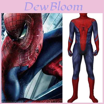Stunning Amazing Spiderman Tights Halloween Cosplay Costumes Zentai Suit With Exquisite Workmanship And Breathable Fabric