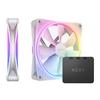 Ventilateur - nzxt - f140 rgb duo double pack - 140 mm - éclairage rgb - palier hydrodynamique