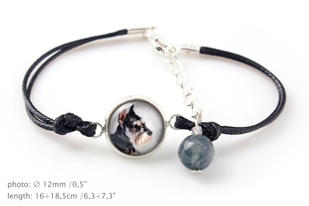 Schnauzer I - pulsera con tu foto hecha a mano, joyería única de la marca Art-Dog