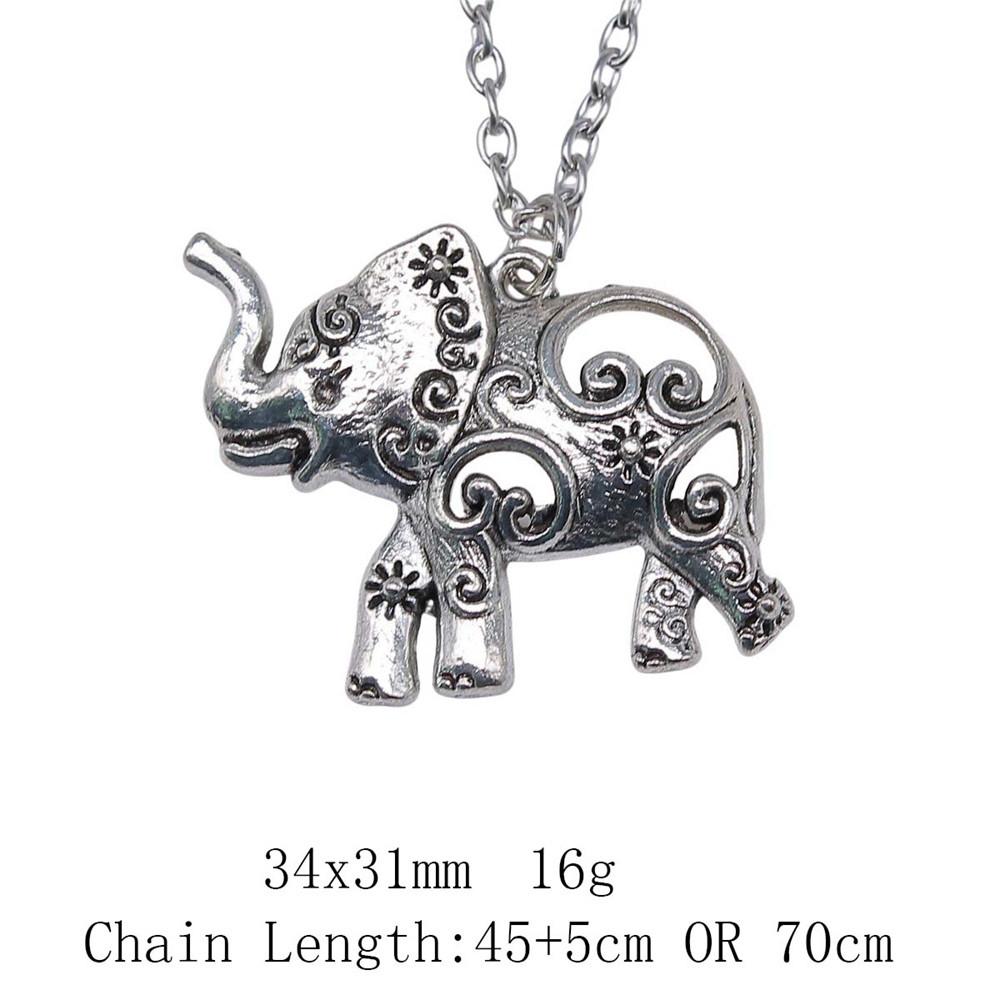 Cadouri pentru femei Noutăți în coliere Colier cu lanț lung cu elefant de 45 cm sau 70 cm Lucruri ieftine