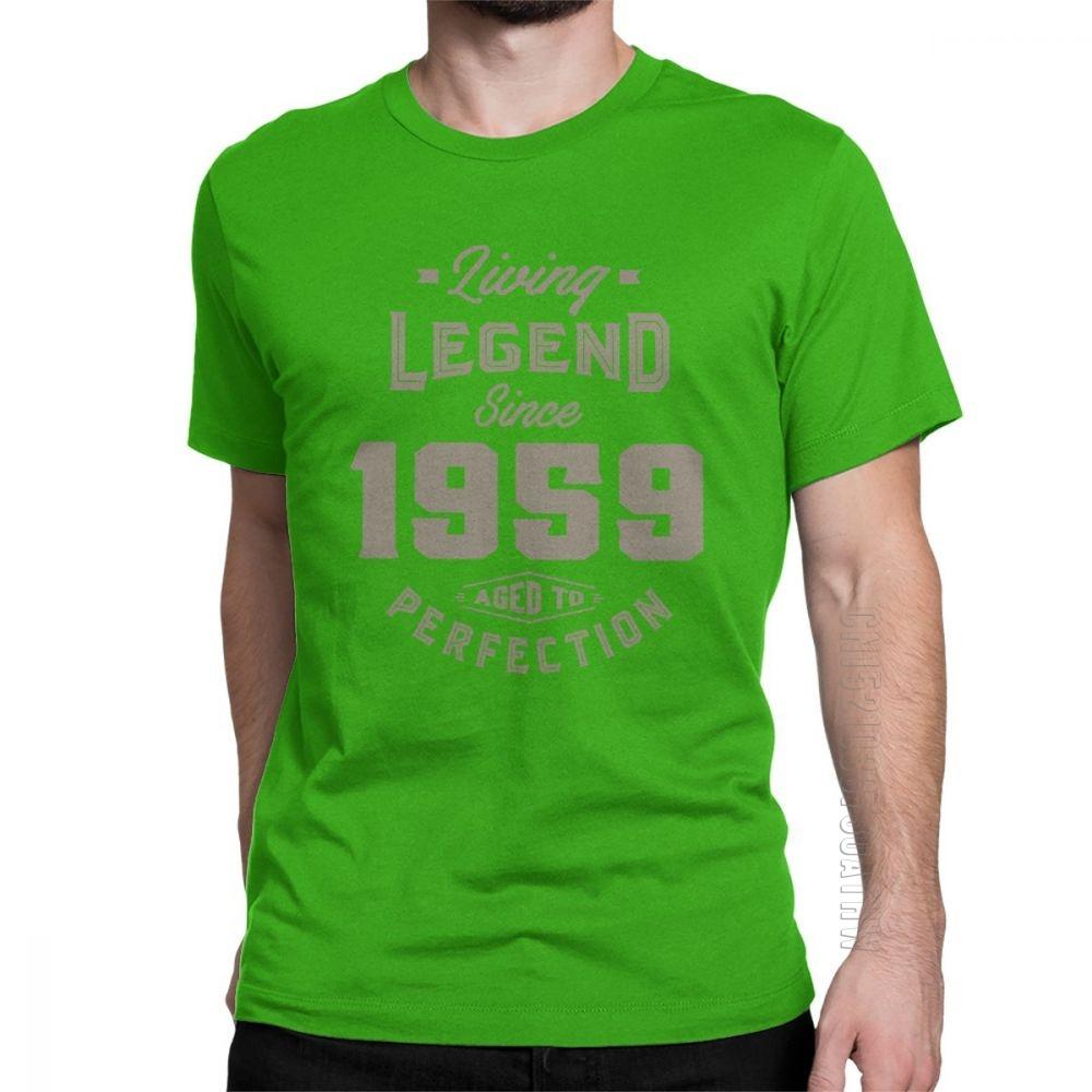 Living Legend Since 1959 Birthday TShirt Anniversary Birth Present T Shirt Vintage Men Gray Clothing Vintage Pure Cotton Tees