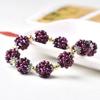 Buyee Natural Garnet Bracelet Small Round Loose Stone Bracelets Wine Red Gem Bead Charm Bracelet for Women Fashion Fine Jewelry