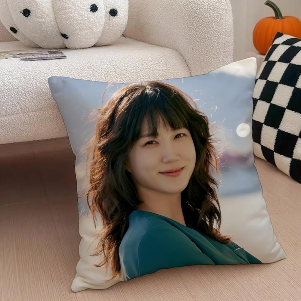 Talented Korean Beautiful Actress PPark Eunbin Cushion Cover Throw Pillow Cover Hidden Button Durable Polyester Chair Cushion