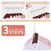 Platzsparende Kleiderbügel, 10er-Pack Kleiderbügel-Organizer Platzsparer, Magische Metall-Faltbare Schrank-Organizer, Mehrere Kleiderbügel in Einem, College