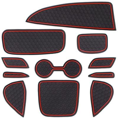 Negues Rubber Floor Compatible with Toyota Yaris 4th Generation Rubber Yaris Interior Yaris Floor Luggage Interior Rubber Red Mats, (2020-Present),