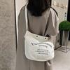 Canvas Bag New Shoulder Bag Stylish and Simple Harajuku Messenger Bag Large Capacity