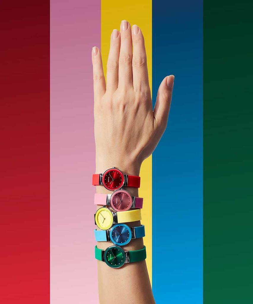 Colorful Summer Watch Blue [Bering] 10129-708 Women's