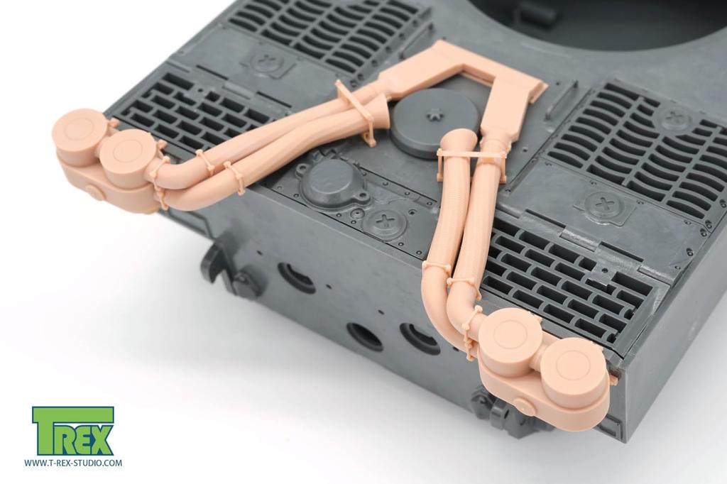 T-Rex Studios 1/35 WW2 German Tiger I Heavy Tank Air Cleaner/Intake Pipe Type A Plastic Model Part TR35160-1 (Tank)