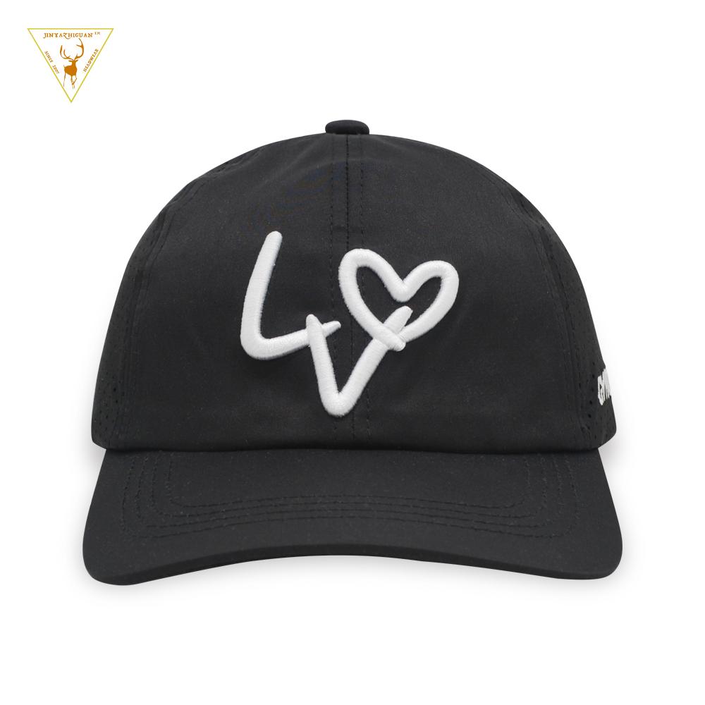 Women Ladies High Custom Sports Polyester Crisscross Pony Tail Baseball Caps Hats With Ponytail Hair Hole Holder чёрный