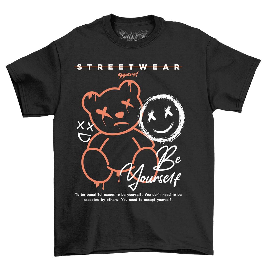 BearStreet1-29 Teddy Bear T-Shirt Mens Womens Tees Top - Unbearably Cute and Hilarious! Funny Unisex
