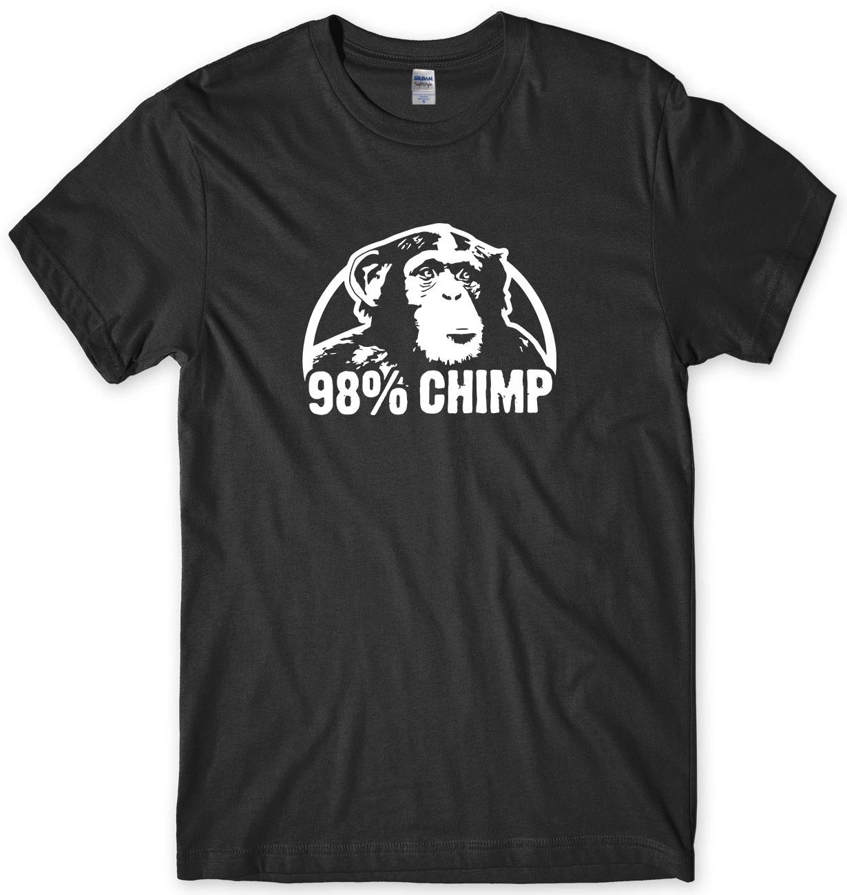 98% Chimp Mens Funny Unisex T-Shirt 4XL