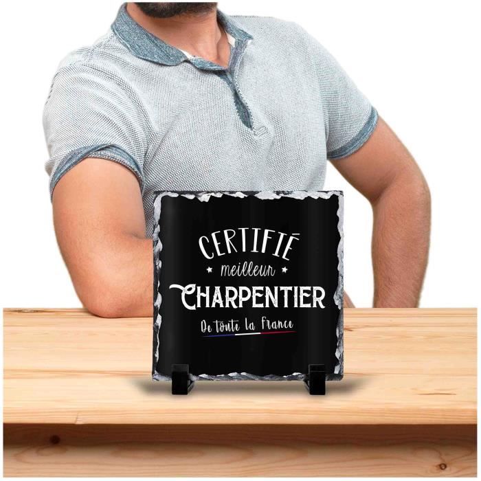 Carpenter Frame Certified Best of France Black | Idea Office Gift Work Retirement Colleague Birthday Christmas