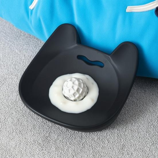 Haustier-Leckschale Langsamfresser-Schale mit rollender Kugel Hundenapf mit rutschfester Basis Katzen-Leckspielzeug für flüssige Leckerlis Joghurt Knochenbrühe