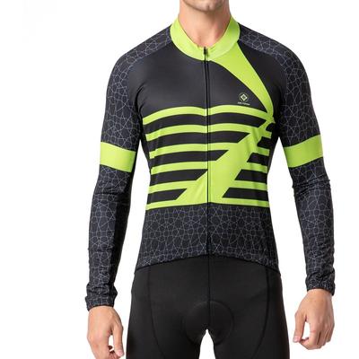 Respirável equitação bicicleta jerseys conjunto de roupas de ciclismo secagem rápida dos homens manga longa roupas terno usar calças justas