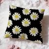 Popular Daisy Flowers Cushion Cover Soft Washable Pillow Case Multi-Scene for Couch Bed Travel Office Use