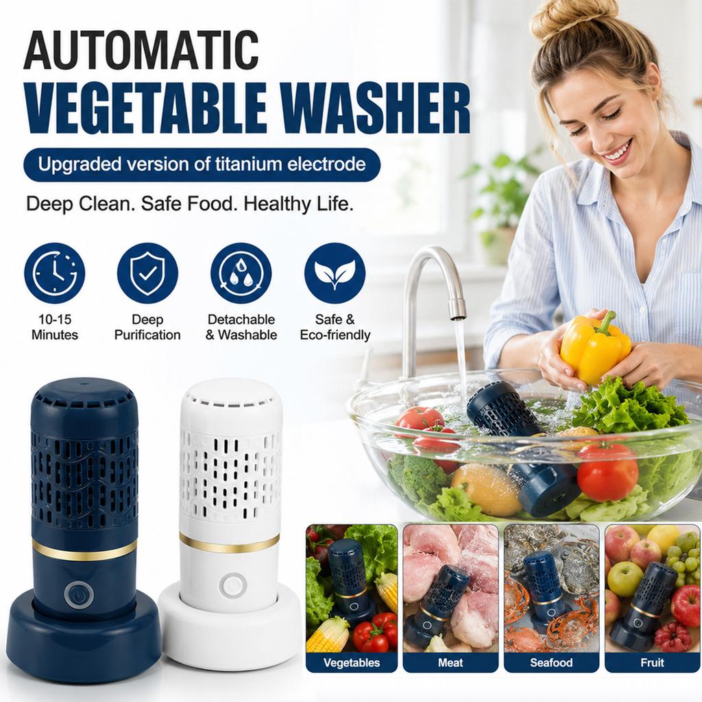 Portable Dishwasher and Vegetable Cleaner with Advanced Electrode Technology for Home Kitchen