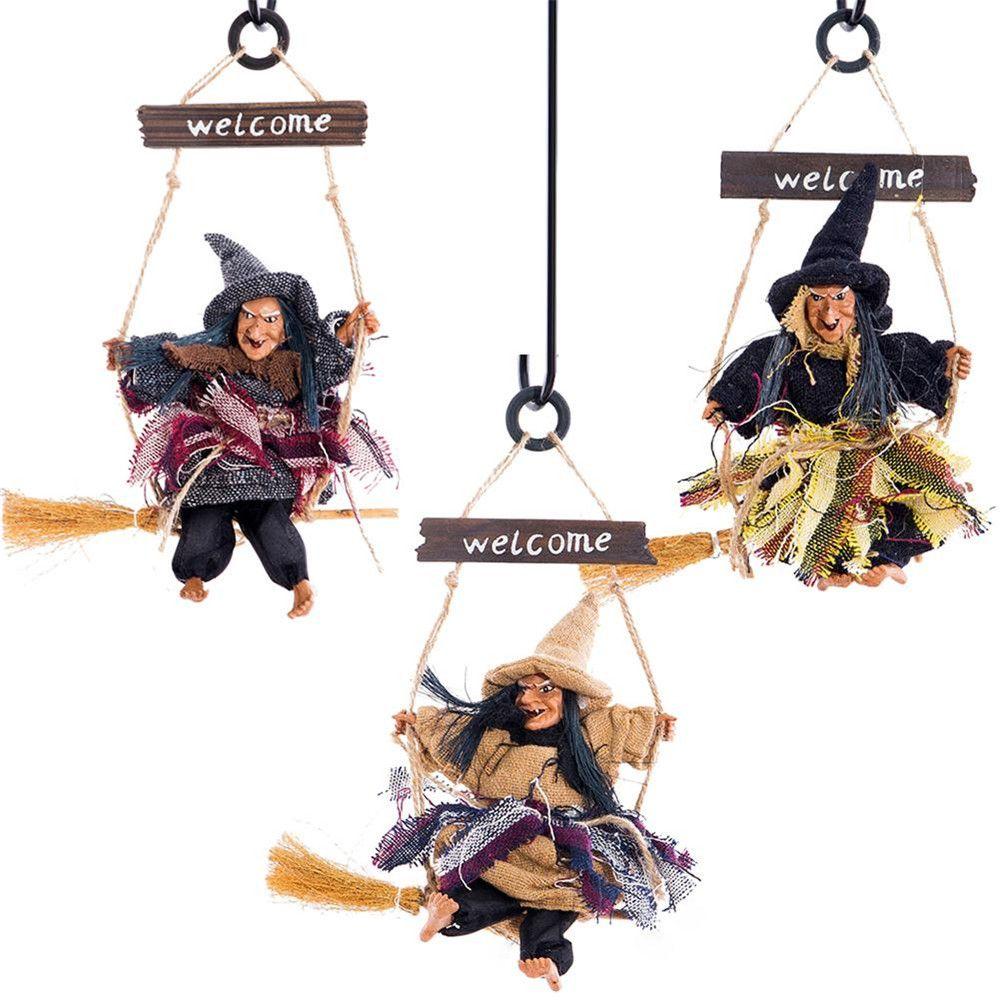 Spooky Props Haunted House Props Witch Dolls Home Door Bar Club Decor Halloween Hanging Ghost