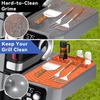 Silicone Mat for Outdoor Barbecue Kitchen Countertop Silicone Shovel Mat with Drip Pad Barbecue Tool Storage Rack