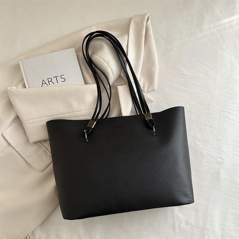 Big Bag Shopping Bag Women's 2025 New Trendy European and American Simple Atmosphere Shoulder Bag Texture Commuter Tote Bag Niche