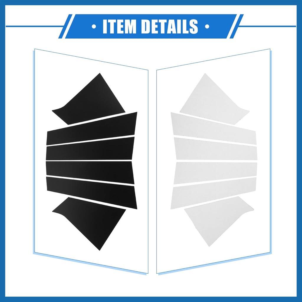 6 Pcs Pillar Posts Door Window Trim Cover Compatible for Chevrolet Malibu 2016-2021, Durable Plastic Black Anti Scratch Stickers Door Pillar Moldings
