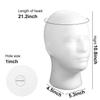 Wig Foam Head Model White Display Stand Rack Shopping Mall Closet Holder Male Mannequin Head