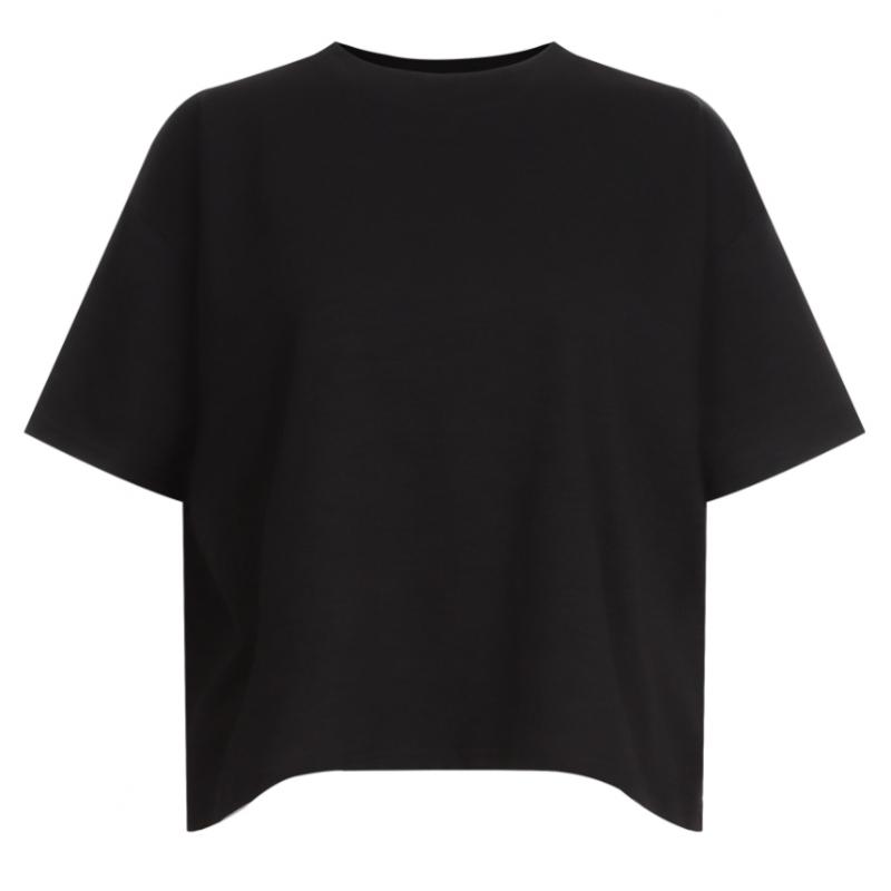 Shop Korean Women S Round Boxy looSe Semicrop SS Tee White Dai wSh 20768 White