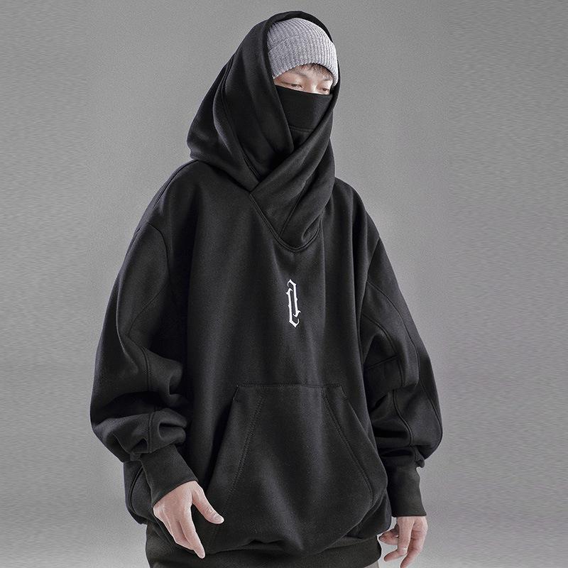 Jiye Heavy Duty Hooded Sweatshirt with Pile Collar - Unisex Casual Autumn/Winter Jacket