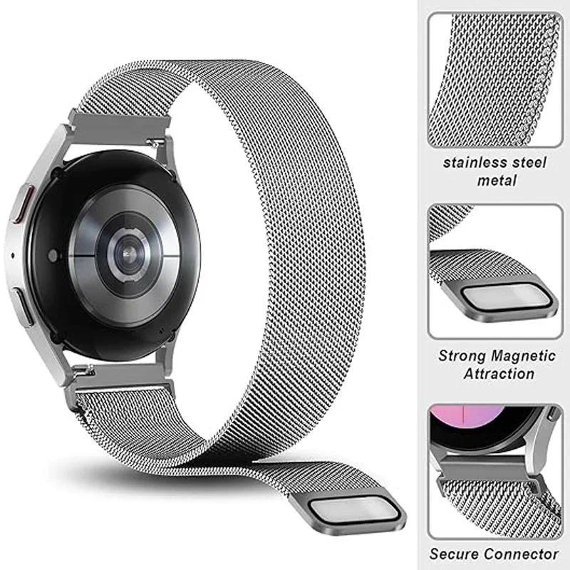 22mm Milanese Loop Strap for Redmi 3 Lite Steel Metal Strap for Xiaomi Active Smart Accessories 20mm Galaxy Watch 6 5 4 40 44mm