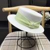 ins hat women's summer flat top small brim straw hat versatile small fresh basin hat sunshade sunscreen top hat