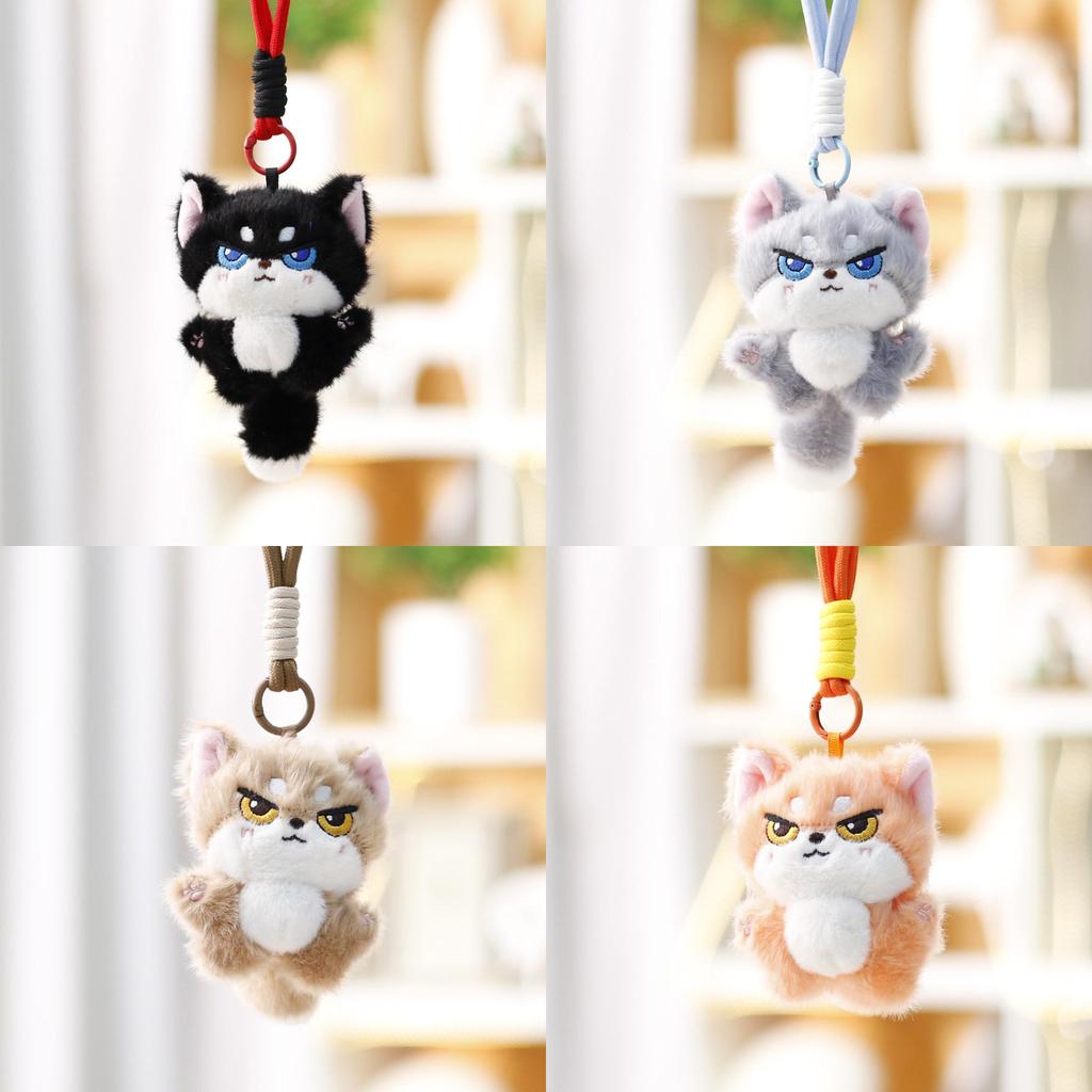 Plush Wolf Keychain With Soft Polyester Fill For Girls Gift Bag Charm