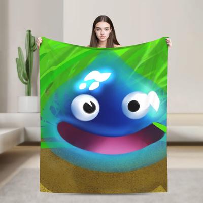 Dragon Quest Slime Soft Warm Blanket Travel Plush Throw Blanket Novelty Outdoor Flannel Bedspread Sofa Bed Cover