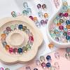 50 Stück 10mm Facettierte Kristallglasperlen Runde Abstandshalter Lose Perlen für DIY Armband Schlüsselanhänger Halskette Schmuckherstellung Zubehör