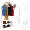 Shelf Metal Hanger Stable Durable Standing Hall Wardrobe