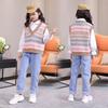 Girls' Knitwear Waistcoat Spring and Autumn Children Fashion Vest Coat