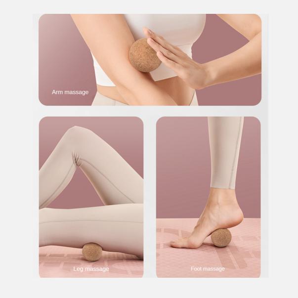 Cork Massage Ball  2.5 Inch for Yoga, Fascia Release, Trigger Point Therapy, Muscle Pain and Tension, Aid Therapeutic Recovery.