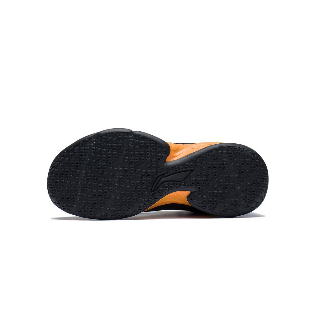 Li Ning Kids Pioneer Ling I TD Synthetic Leather Fashion Trend Shock Absorption Rebound Low Top Basketball Shoes Kids basketball shoes Black YKBU128-7