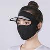 Women Sporty UPF Sun Mask with Visor - Ice Sliky Fiber Breathable Lightweight Summer, Washable Reusable Face Cover for Outdoor Activities
