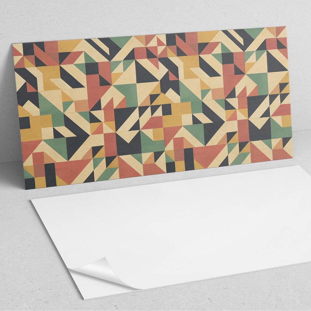 Winylowy Panel Z Grafiką Do Łazienki 120X60 Cm Abstrakcyjny Wzór Geometryczny