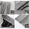 Black & White Striped Silk Wide-Leg Pants - Women's Autumn Winter Casual Floor-Length Style