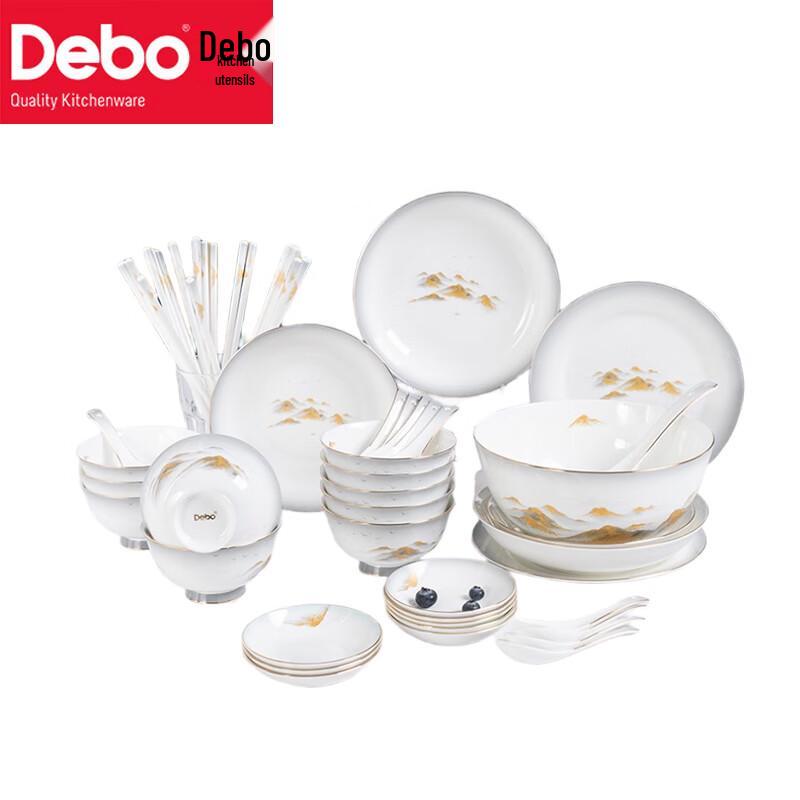 

DeBao Golden Mountains Silver Mountains Ceramic Dinnerware Set
