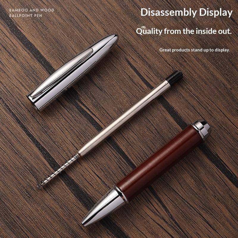 Solid Wood Ballpoint Pen Creative Advertising Campaign Touch Screen Printable Light Logo Business Office Gift Oil Pen Model 2611