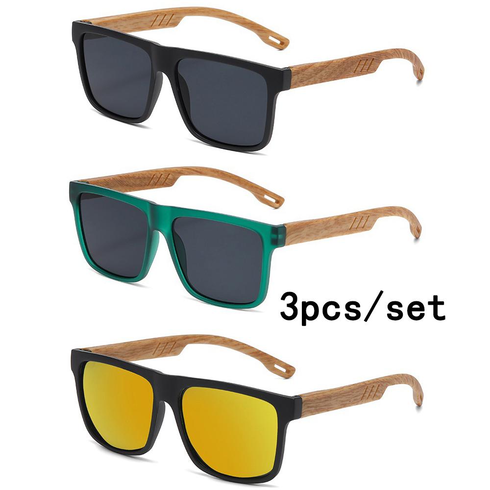 3Pcs/set New Square Sunglasses Women Men Rectangle Sun Glasses Female Oval Eyewear for Male Female Eyeglasses
