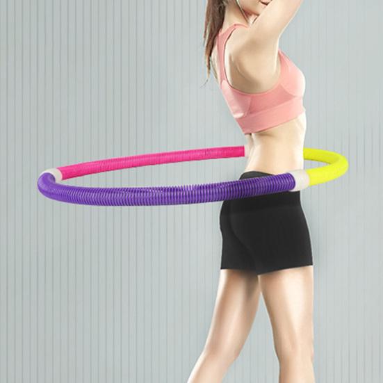 Weighted Soft Spring Hoop Waist-Friendly Foldable Fitness Hoop Portable Home Gym Men Women Adults Body Waist Slimming Exercise Equipment