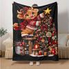 1Pc Christmas Cow Decorations Blanket Soft And Comfortable Casual Warm Camping Travel Christmas Halloween Gift M921371