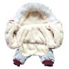 Winter Pet Cotton Coat Dogs - Festive Christmas Costume With Snowflake Reindeer Design Coral Fleece S To XL