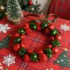 Festive Door And Window Ornament Christmas Tree Bell Pendant with Lanyard, Ring Hanging Decoration for Holiday Home Decor, Metal Multicolored