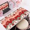 Christmas Candy Cane Snowflake Festive Print Large Gaming Mouse Pad Non Slip Rubber Desk Mat For Laptop Keyboard Office Setup